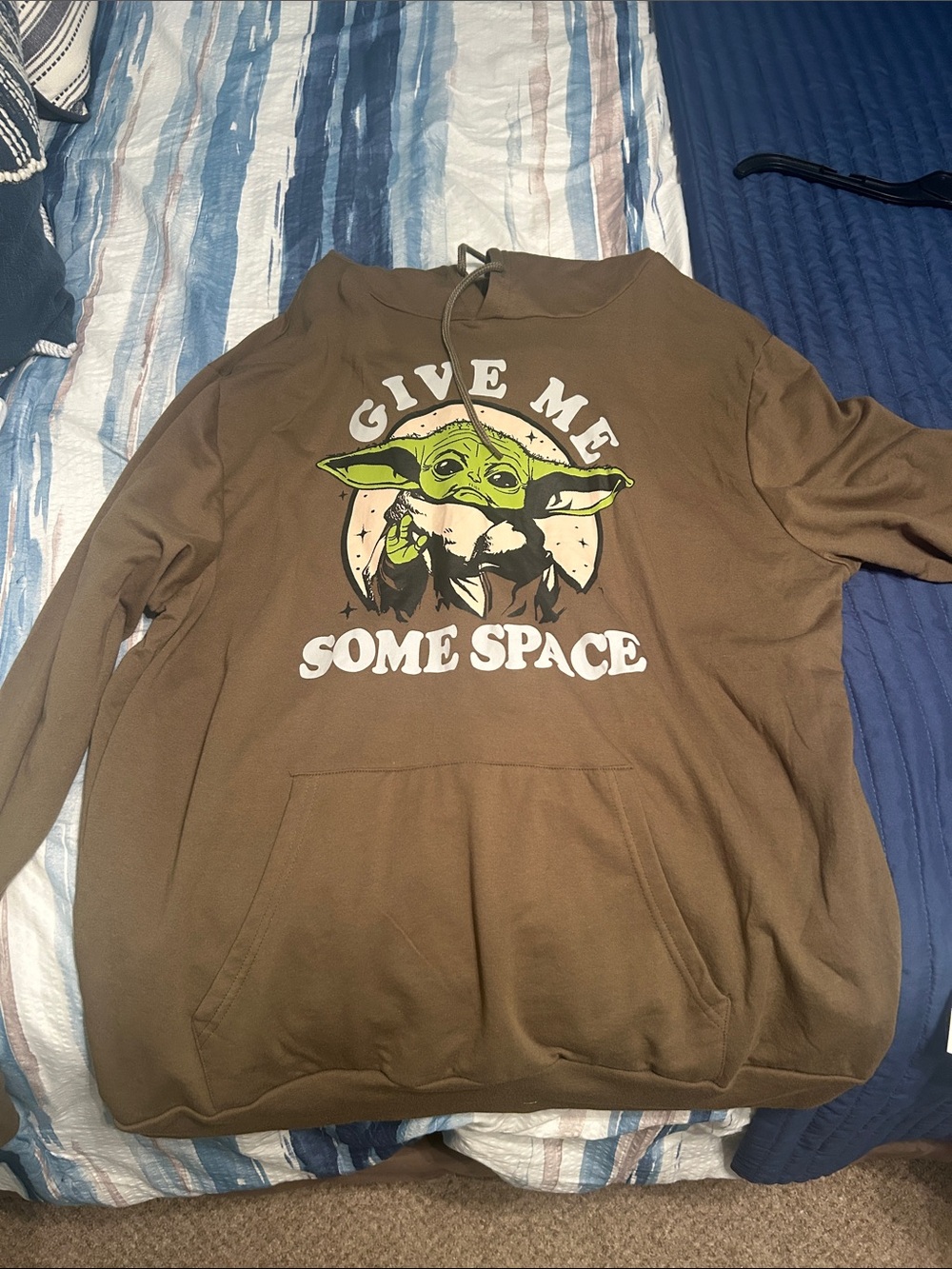 Give Me Some Space Star Wars Graphic Hoodie - Brown new with tags